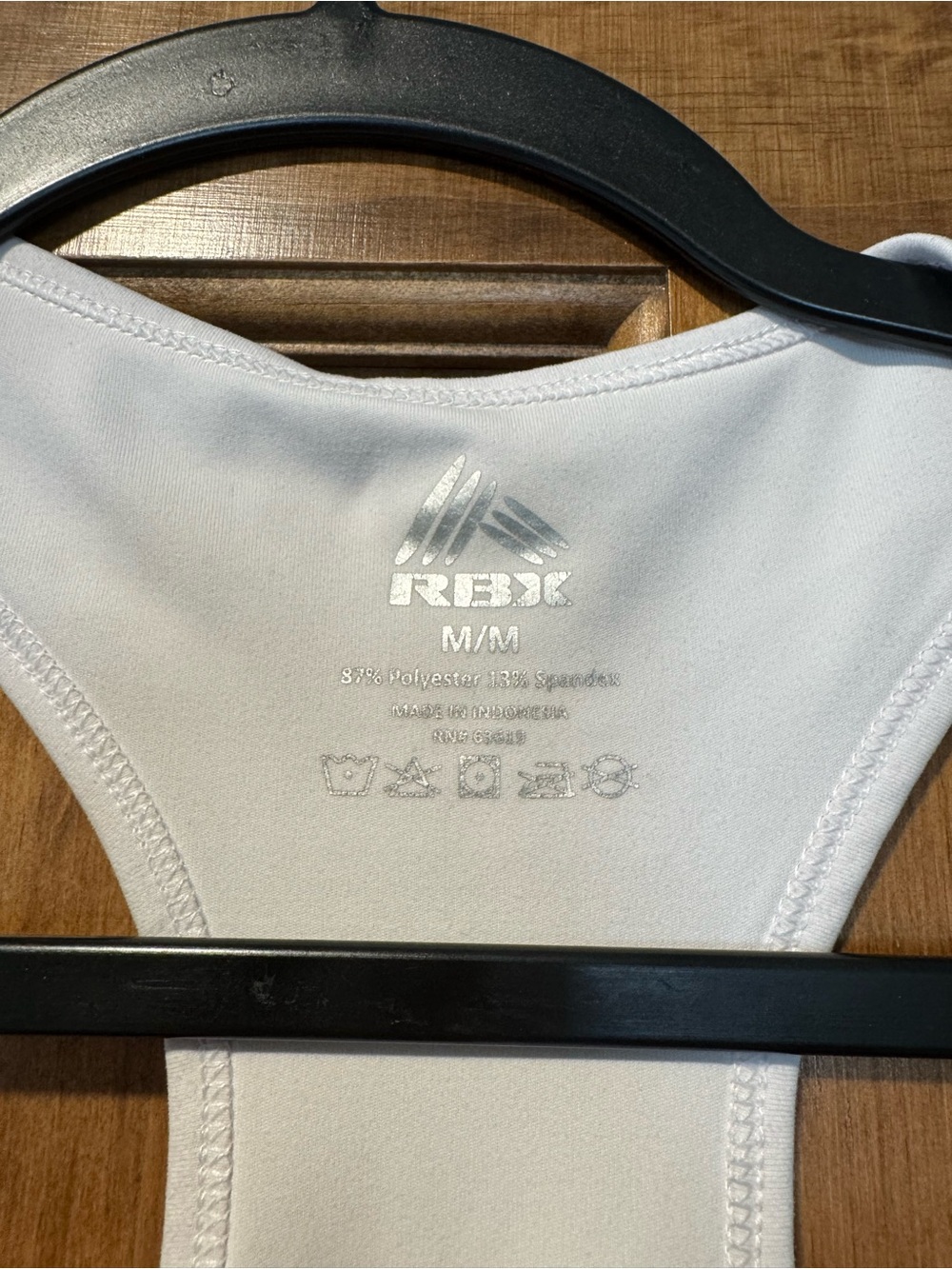 RBX White Racerback Performance Tank - Picture 3 of 3